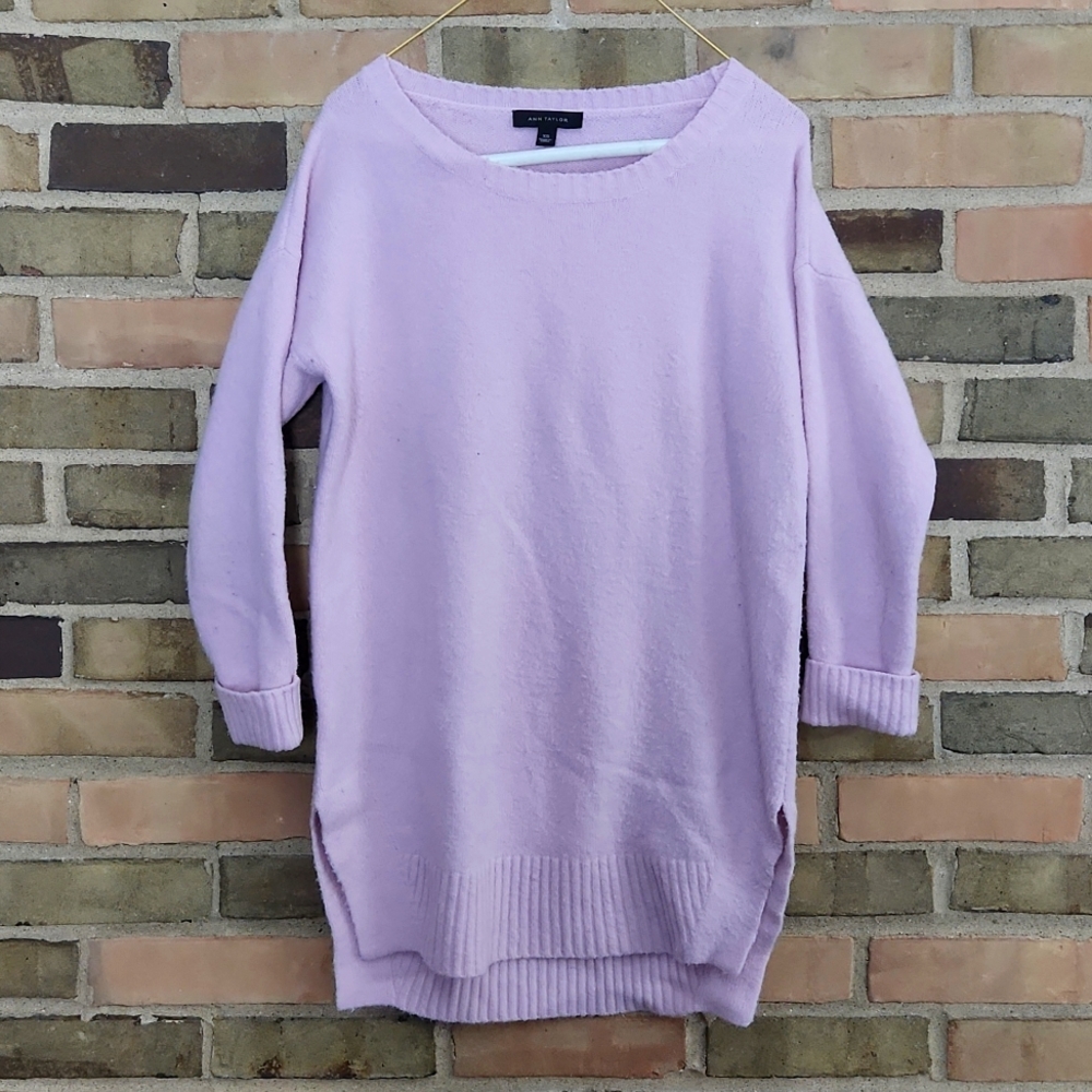 Ann Taylor Tunic Sweater, XS, light pink